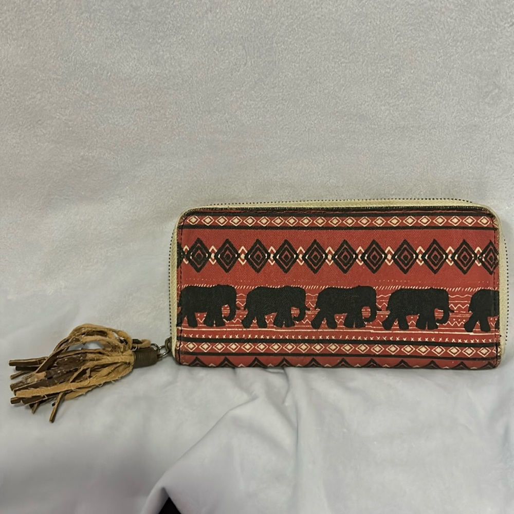 Billabong tribal print double sided wallet